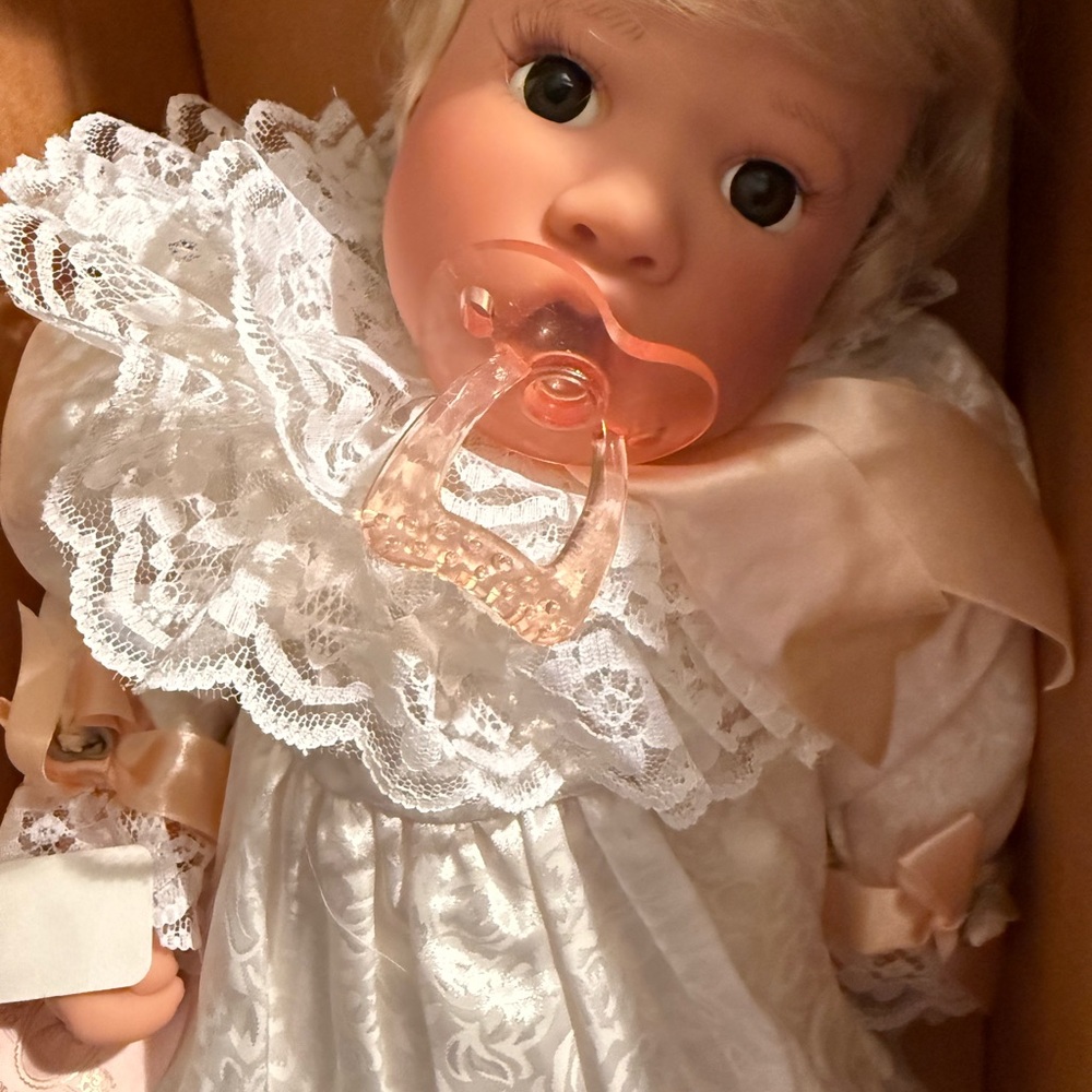 Elegant Lace Doll with Pacifier